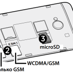 Под ней вы обнаружите как два слота под micro SIM карты так и под micro SD карту.